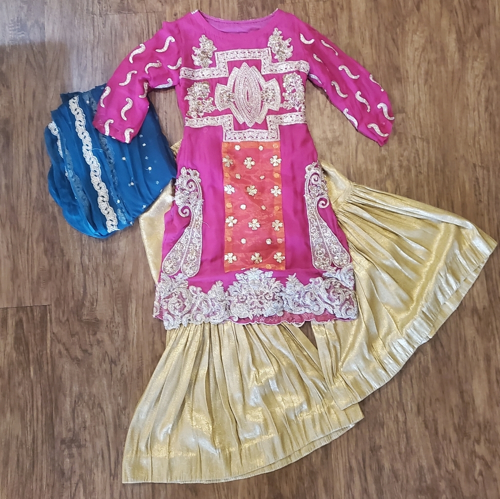 Pakistani Indian three piecegharara suit